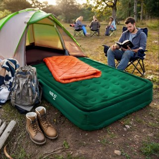 NC2808 MATERAC DWUOSOBOWY KING SIZE ZIELONY + POMPKA ELEKTRYCZNA NILS CAMP NILS CAMP