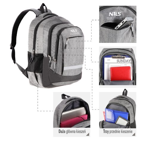 CBC7046 SZARY DAYPACK PLECAK NILS NILS
