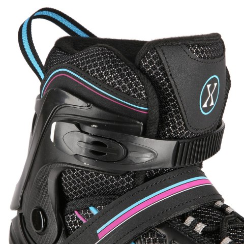 NA1128 CZARNO-FIOLETOWY ROZM. L(39-42) ŁYŻWOROLKI NILS EXTREME NILS EXTREME