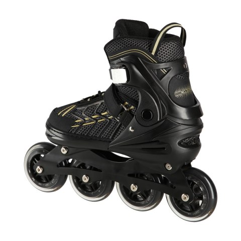NA1128 CZARNO-ZŁOTE ROZM. XL(43-45) ŁYŻWOROLKI NILS EXTREME NILS EXTREME