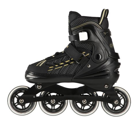 NA1128 CZARNO-ZŁOTE ROZM. XL(43-45) ŁYŻWOROLKI NILS EXTREME NILS EXTREME