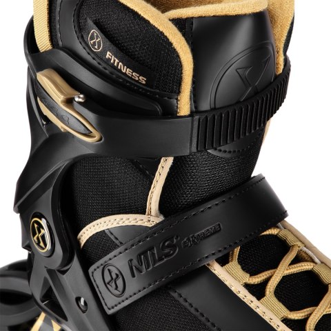 NA22151 ŁYŻWOROLKI ARMOUR CZARNO ZŁOTE ROZM. 45 NILS EXTREME NILS EXTREME