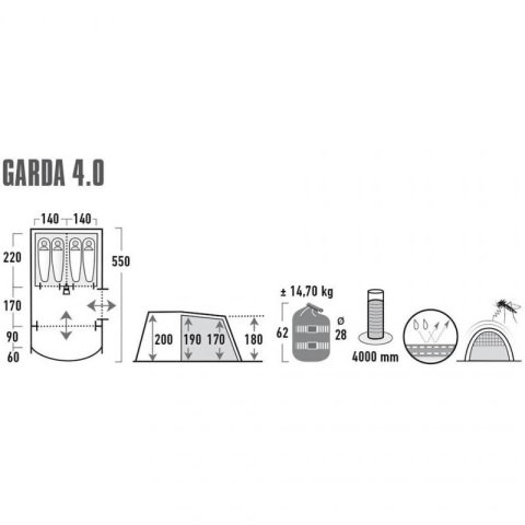 Namiot High Peak Garda 4.0 11821 High Peak