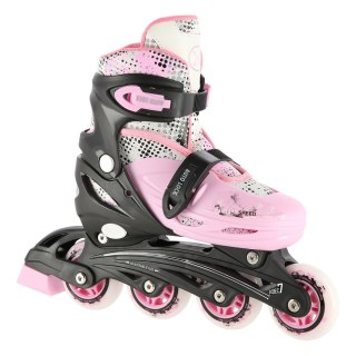 NH18331 4w1 RÓŻOWY ROZM.M(35-38) ŁYŻWOROLKI Z WYM. PŁOZĄ HOKEJOWĄ NILS EXTREME NILS EXTREME