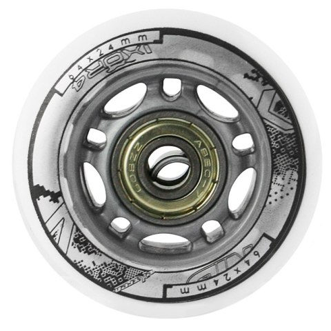 PU 64x24 82A BIAŁE (4 szt.) + ABEC-7 (8 szt.) ZESTAW NILS EXTREME NILS EXTREME