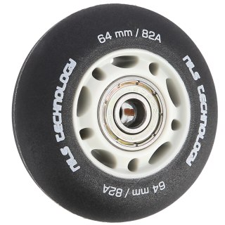 PU 64x24 82A CZARNE MATOWE (4 szt.) + ABEC-9 (8 szt.) ZESTAW NILS EXTREME NILS EXTREME