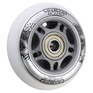 PU 70x24 82A BIAŁE N (4 szt.) + ABEC-7 (8 szt.) ZESTAW NILS EXTREME NILS EXTREME