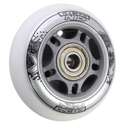 PU 70x24 82A BIAŁE N (4 szt.) + ABEC-7 (8 szt.) ZESTAW NILS EXTREME NILS EXTREME
