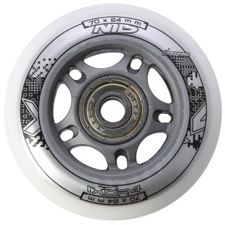 PU 70x24 82A BIAŁE N (4 szt.) + ABEC-7 (8 szt.) ZESTAW NILS EXTREME NILS EXTREME