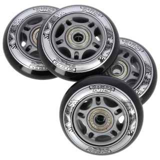 PU 70x24 82A CZARNE (4 szt.) + ABEC-9 (8 szt.) ZESTAW NILS EXTREME NILS EXTREME