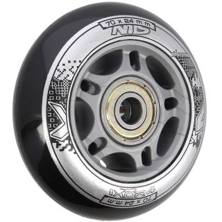 PU 70x24 82A CZARNE (4 szt.) + ABEC-9 (8 szt.) ZESTAW NILS EXTREME NILS EXTREME