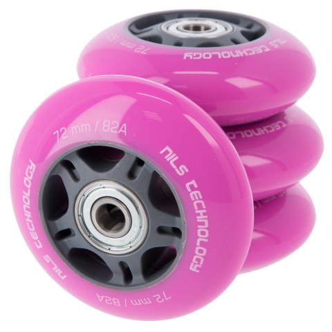 PU 72x24 82A (4szt.) RÓŻOWE + ABEC-7 (8szt.) ZESTAW NILS EXTREME NILS EXTREME