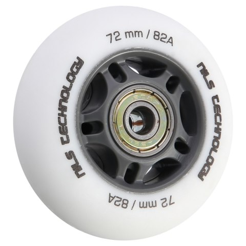PU 72x24 82A BIAŁE MATOWE (4 szt.) + ABEC-9 (8 szt.) ZESTAW NILS EXTREME NILS EXTREME