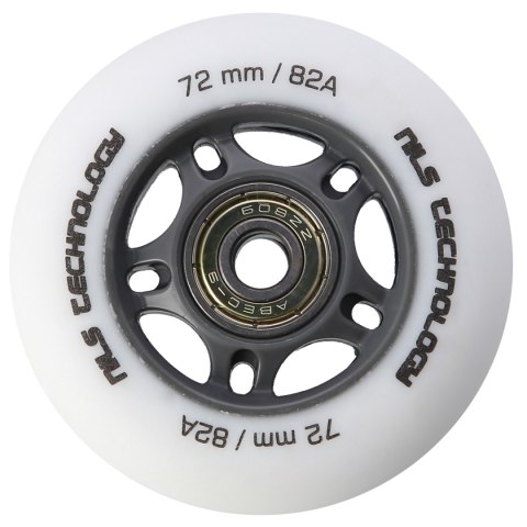PU 72x24 82A BIAŁE MATOWE (4 szt.) + ABEC-9 (8 szt.) ZESTAW NILS EXTREME NILS EXTREME