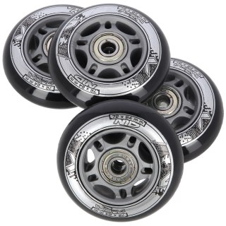 PU 72x24 82A CZARNE (4 szt.) + ABEC-9 (8 szt.) ZESTAW NILS EXTREME NILS EXTREME