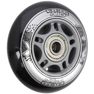 PU 72x24 82A CZARNE (4 szt.) + ABEC-9 (8 szt.) ZESTAW NILS EXTREME NILS EXTREME