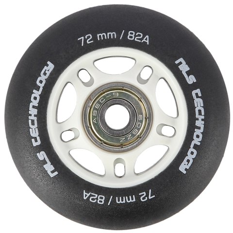 PU 72x24 82A CZARNE MATOWE (4 szt.) + ABEC-9 (8 szt.) ZESTAW NILS EXTREME NILS EXTREME