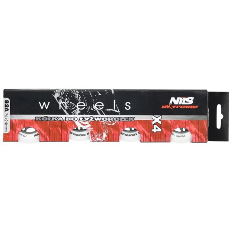 PU 76x24 82A BIAŁE MATOWE KÓŁKA (4 szt.) NILS EXTREME NILS EXTREME