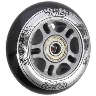 PU 76x24 82A CZARNE (4 szt.) + ABEC-9 (8 szt.) ZESTAW NILS EXTREME NILS EXTREME