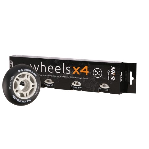 PU 76x24 82A CZARNE MATOWE KÓŁKA (4 szt.) NILS EXTREME NILS EXTREME