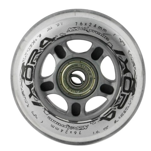 PU 76x24 82A PRZEZROCZYSTE (4 szt.) + ABEC-7 (8 szt.) ZESTAW NILS EXTREME NILS EXTREME