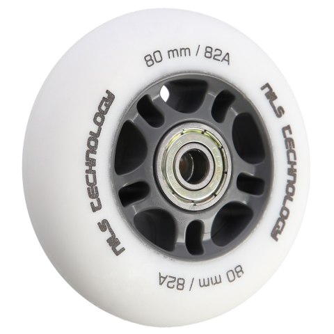 PU 80x24 82A BIAŁE MATOWE (4 szt.) + ABEC-9 (8 szt.) ZESTAW NILS EXTREME NILS EXTREME