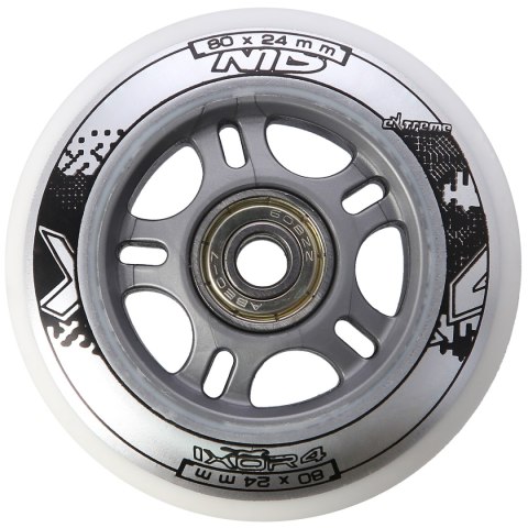 PU 80x24 82A BIAŁE N (4 szt.) + ABEC-7 (8 szt.) ZESTAW NILS EXTREME NILS EXTREME