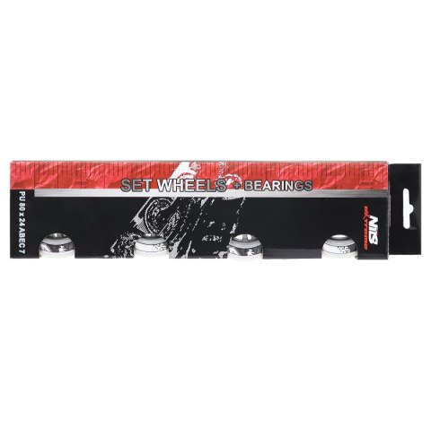 PU 80x24 82A BIAŁE N (4 szt.) + ABEC-7 (8 szt.) ZESTAW NILS EXTREME NILS EXTREME