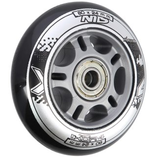 PU 80x24 82A CZARNE (4 szt.) + ABEC-9 (8 szt.) ZESTAW NILS EXTREME NILS EXTREME