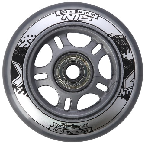 PU 80x24 82A PRZEZROCZYSTE N (4 szt.) + ABEC-7 (8 szt.) ZESTAW NILS EXTREME NILS EXTREME