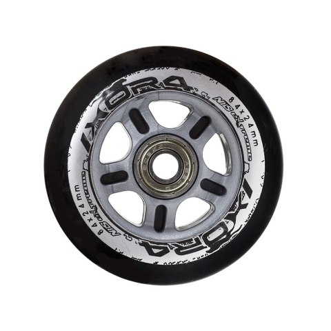 PU 84x24 82A CZARNE (4 szt.) + ABEC-9 CHROME (8 szt.) ZESTAW NILS EXTREME NILS EXTREME