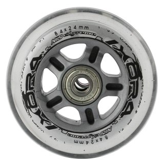 PU 84x24 82A PRZEZROCZYSTE (4 szt.) + ABEC-7 CHROME (8 szt.) ZESTAW NILS EXTREME NILS EXTREME