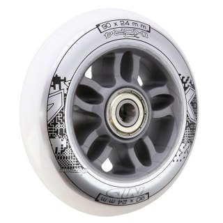 PU 90x24 82A BIAŁE (4 szt.) + ABEC-7 CHROME (8 szt.) ZESTAW NILS EXTREME NILS EXTREME