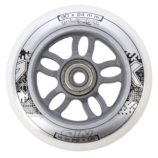 PU 90x24 82A BIAŁE (4 szt.) + ABEC-7 CHROME (8 szt.) ZESTAW NILS EXTREME NILS EXTREME