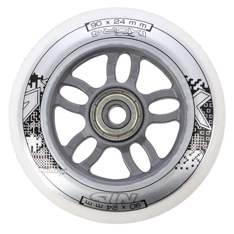 PU 90x24 82A BIAŁE (4 szt.) + ABEC-7 CHROME (8 szt.) ZESTAW NILS EXTREME NILS EXTREME