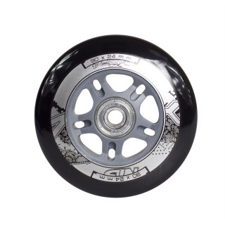 PU 90x24 82A CZARNE (4 szt.) + ABEC-9 CHROME (8 szt.) ZESTAW NILS EXTREME NILS EXTREME