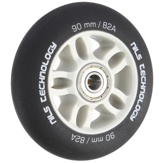 PU 90x24 82A CZARNE MATOWE (4 szt.) + ABEC-9 CHROME (8 szt.) ZESTAW NILS EXTREME NILS EXTREME
