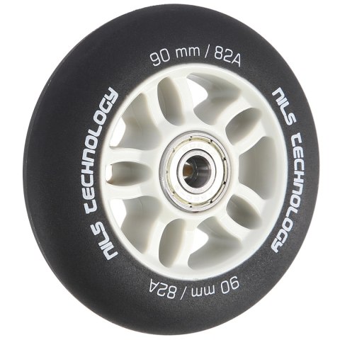 PU 90x24 82A CZARNE MATOWE (4 szt.) + ABEC-9 CHROME (8 szt.) ZESTAW NILS EXTREME NILS EXTREME