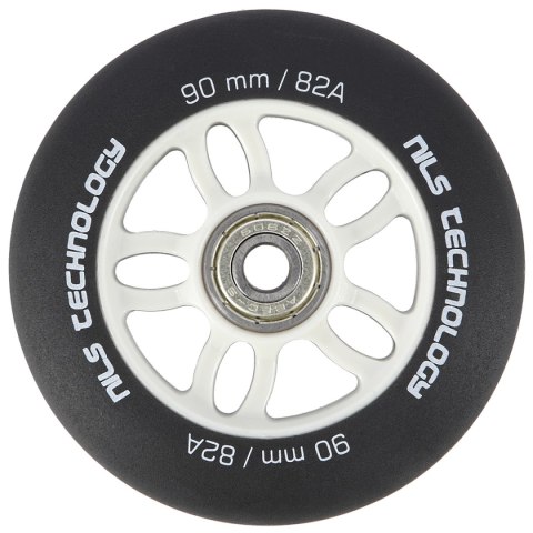PU 90x24 82A CZARNE MATOWE (4 szt.) + ABEC-9 CHROME (8 szt.) ZESTAW NILS EXTREME NILS EXTREME