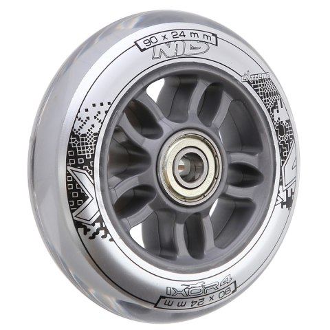 PU 90x24 82A PRZEZROCZYSTE (4 szt.) + ABEC-7 CHROME (8 szt.) ZESTAW NILS EXTREME NILS EXTREME