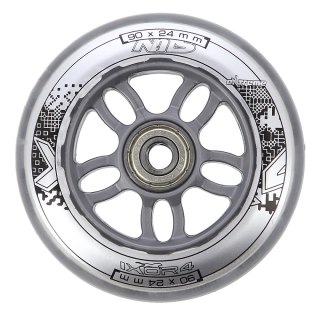 PU 90x24 82A PRZEZROCZYSTE (4 szt.) + ABEC-7 CHROME (8 szt.) ZESTAW NILS EXTREME NILS EXTREME