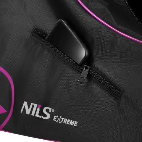TS306 TORBA Z ZAMKIEM NA ŁYŻWOROLKI RÓŻOWA ONE SIZE NILS EXTREME NILS EXTREME