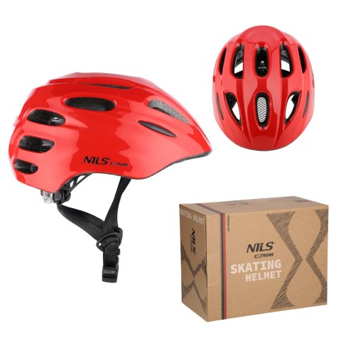 MTW01 LED KASK CZERWONY ROZM. XS (49-55 cm) NILS EXTREME NILS EXTREME