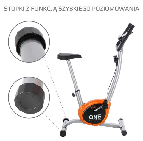 RW3011 SILVER-ORANGE ROWER MECHANICZNY ONE FITNESS ONE FITNESS