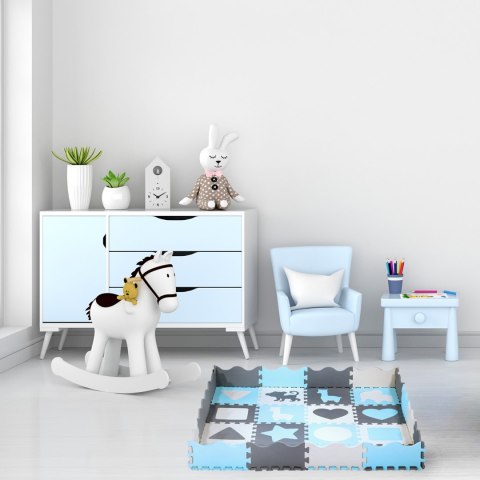MD03 MATA DZIECIĘCA PUZZLE KOJEC MINT 36 ELEMENTÓW 140x140CM NILS FUN NILS FUN
