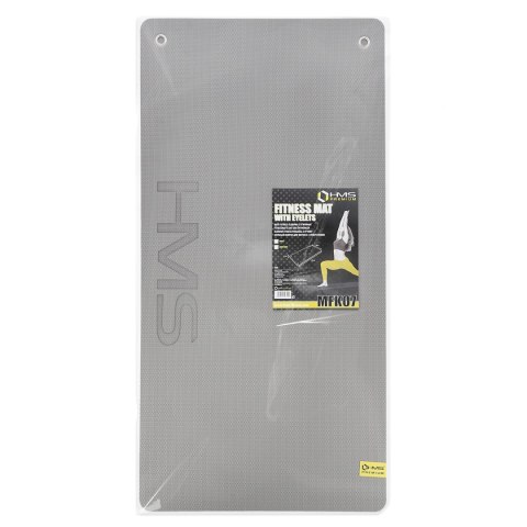 MFK07 LIGHT GREY-BLACK MATA FITNESS KLUBOWA Z OTWORAMI 120*60CM EVA 15MM HMS PREMIUM HMS PREMIUM
