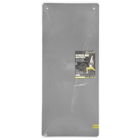 MFK08 GREY-BLACK MATA FITNESS KLUBOWA Z OTWORAMI 140*60CM EVA 15MM HMS PREMIUM HMS PREMIUM