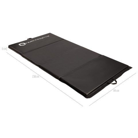 MGS01 BLACK MATERAC GIMNASTYCZNY SKŁADANY 2400x1200 MM HMS PREMIUM HMS PREMIUM