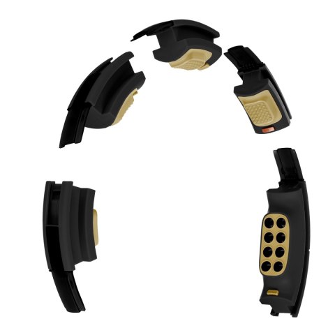 HHM13 NEW HULA HOP BLACK/GOLD Z MAGNESAMI I OBCIĄŻNIKIEM + LICZNIK HMS HMS