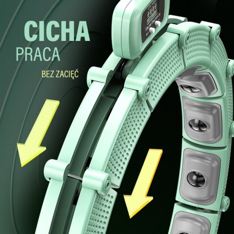 HHM14 HULA HOP GREEN Z MAGNESAMI I OBCIĄŻNIKIEM + LICZNIK HMS HMS